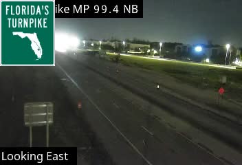 Traffic camera looking at Florida's Turnpike at Tpke MM 99.4 at Okeechobee Blvd, northbound