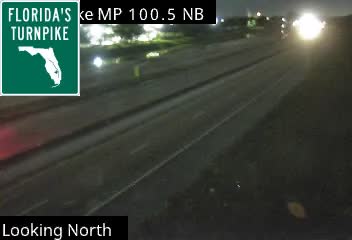 Traffic camera looking at Florida's Turnpike at Tpke MM 100.5, northbound